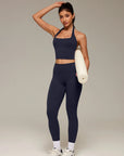 Twist Backless Halter Neck Workout Sets