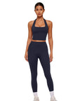 Twist Backless Halter Neck Workout Sets
