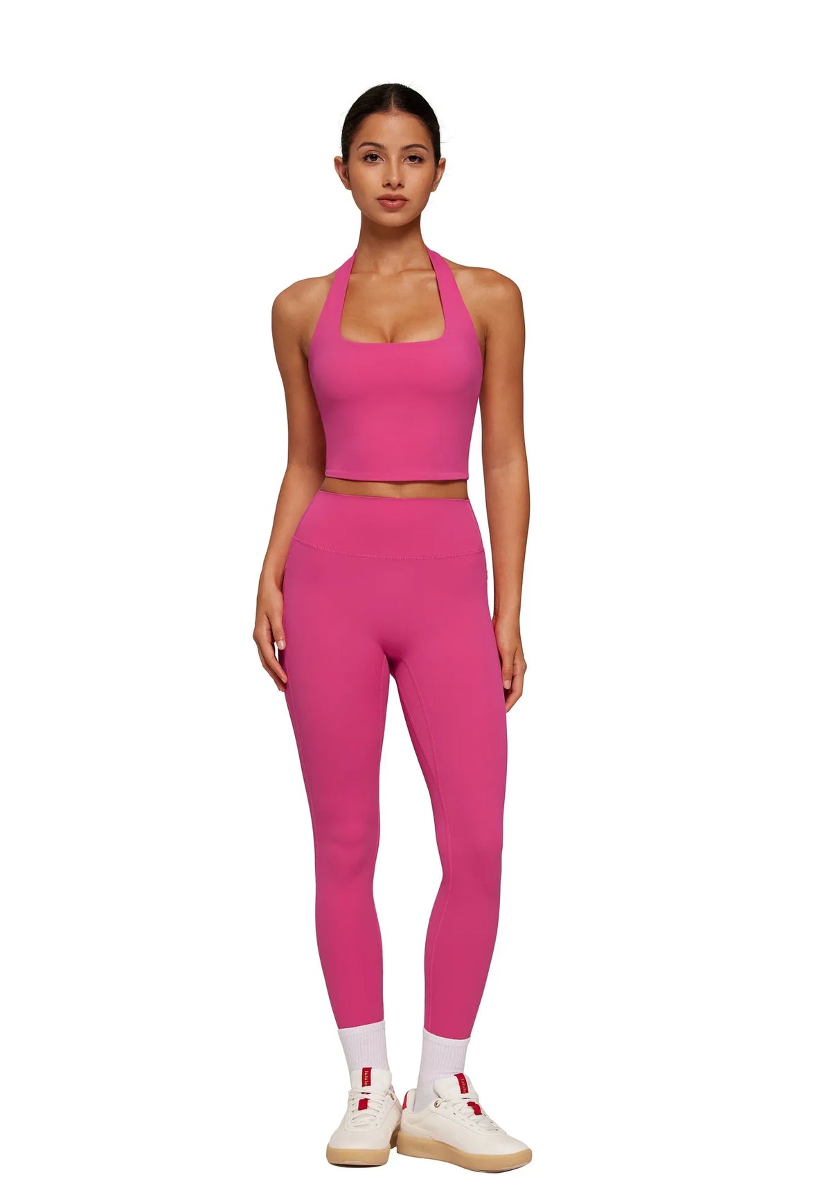Twist Backless Halter Neck Workout Sets