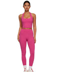 Twist Backless Halter Neck Workout Sets