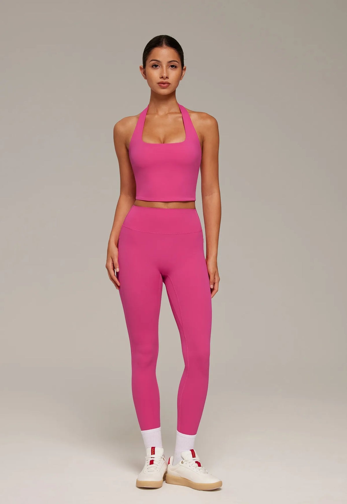 Twist Backless Halter Neck Workout Sets