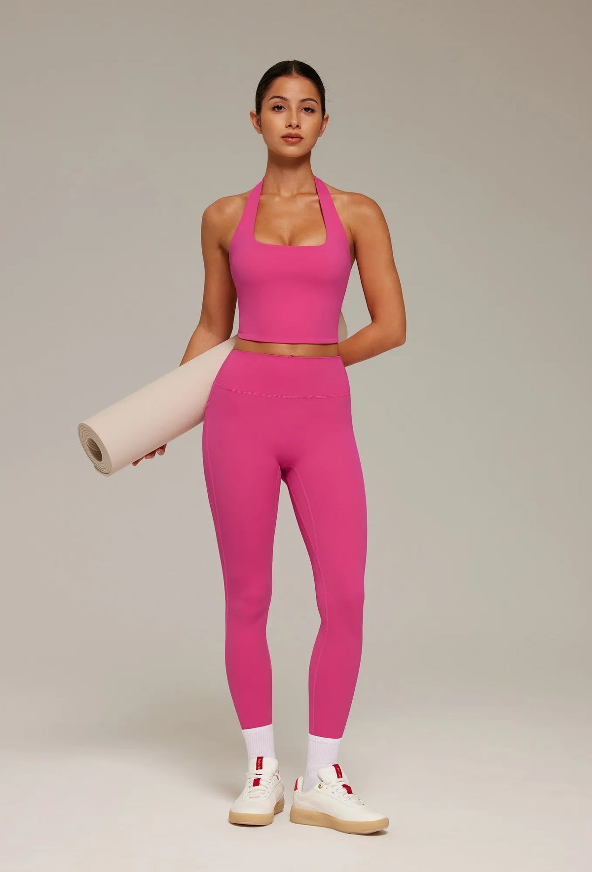 Twist Backless Halter Neck Workout Sets