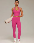 Twist Backless Halter Neck Workout Sets