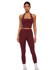 Twist Backless Halter Neck Workout Sets