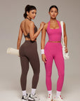 Twist Backless Halter Neck Workout Sets