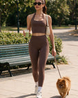 Twist Backless Halter Neck Workout Sets