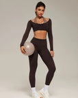 Double Layer Padded Pilates Workout Set-SUUKSESS-SUUKSESS