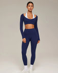 Double Layer Padded Pilates Workout Set-SUUKSESS-SUUKSESS