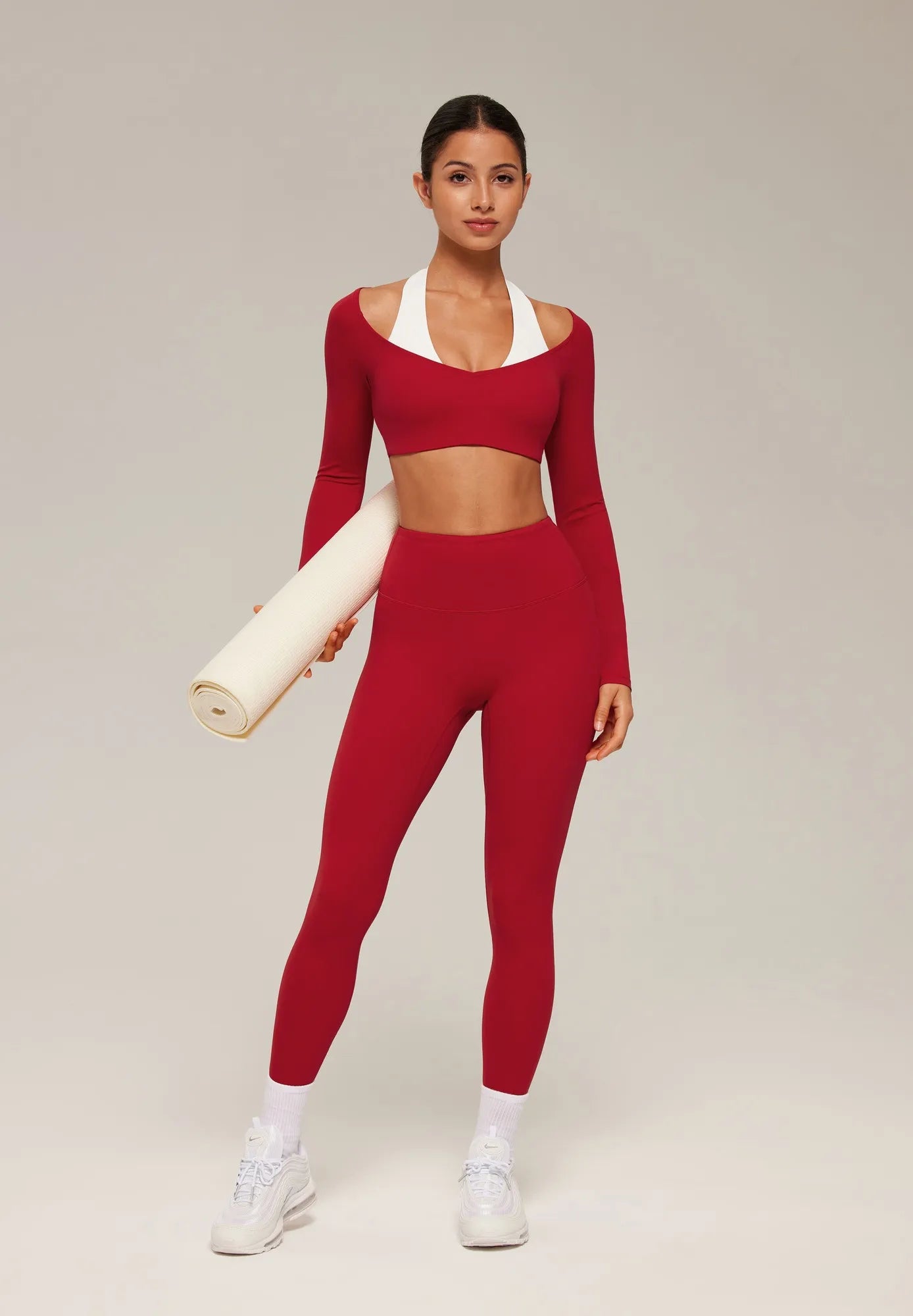Double Layer Padded Pilates Workout Set-SUUKSESS-SUUKSESS