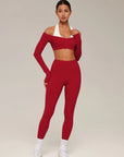Double Layer Padded Pilates Workout Set-SUUKSESS-SUUKSESS