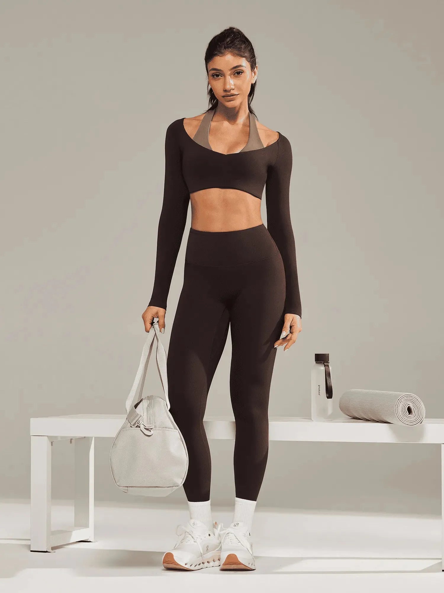 Double Layer Padded Pilates Workout Set-SUUKSESS-SUUKSESS