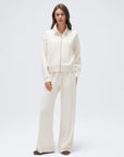 Zip up Top Leg Sweatpant 2 Piece Set