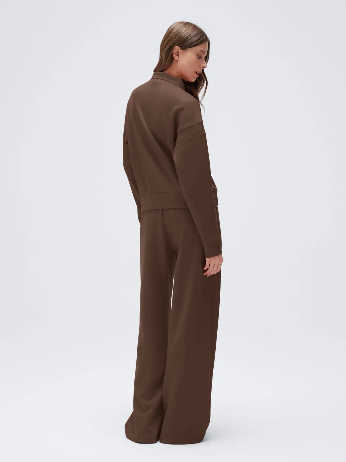 Zip up Top Leg Sweatpant 2 Piece Set