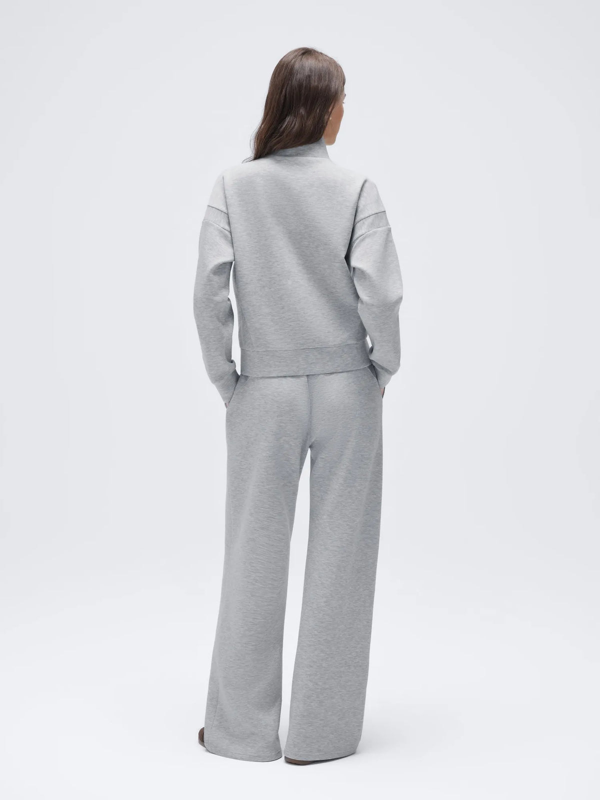 Zip up Top Leg Sweatpant 2 Piece Set