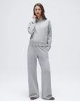 Zip up Top Leg Sweatpant 2 Piece Set