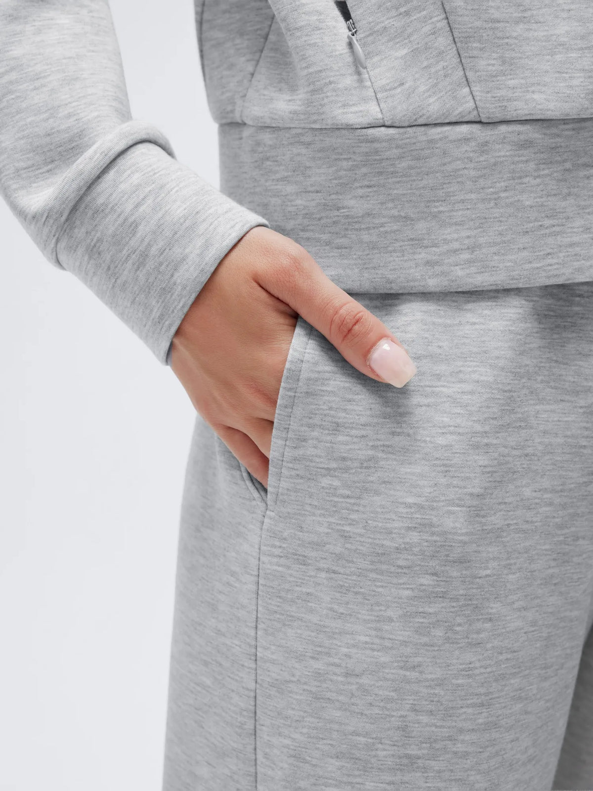 Zip up Top Leg Sweatpant 2 Piece Set