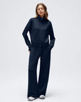Zip up Top Leg Sweatpant 2 Piece Set