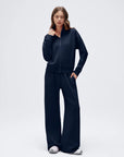 Zip up Top Leg Sweatpant 2 Piece Set