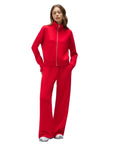 Zip up Top Leg Sweatpant 2 Piece Set