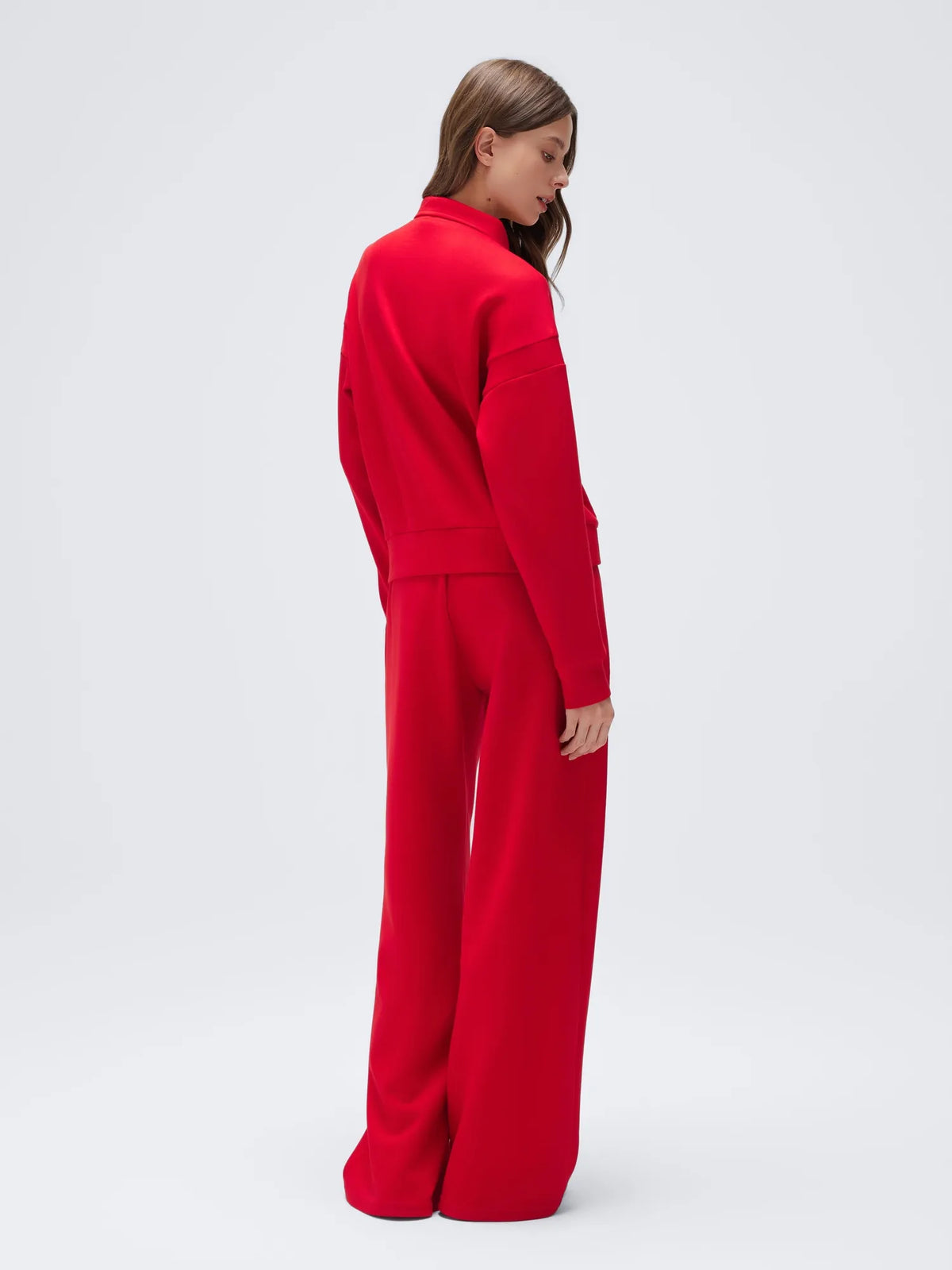 Zip up Top Leg Sweatpant 2 Piece Set
