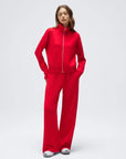 Zip up Top Leg Sweatpant 2 Piece Set