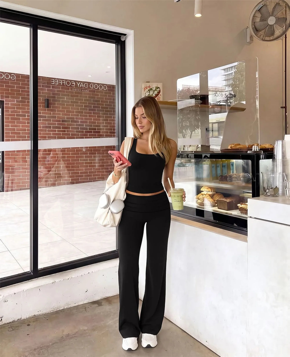 Foldover Wide Leg Workout Set