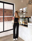 Foldover Wide Leg Workout Set