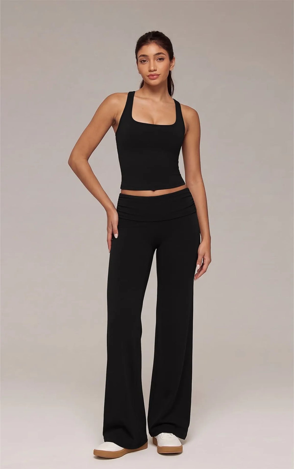 Foldover Wide Leg Workout Set