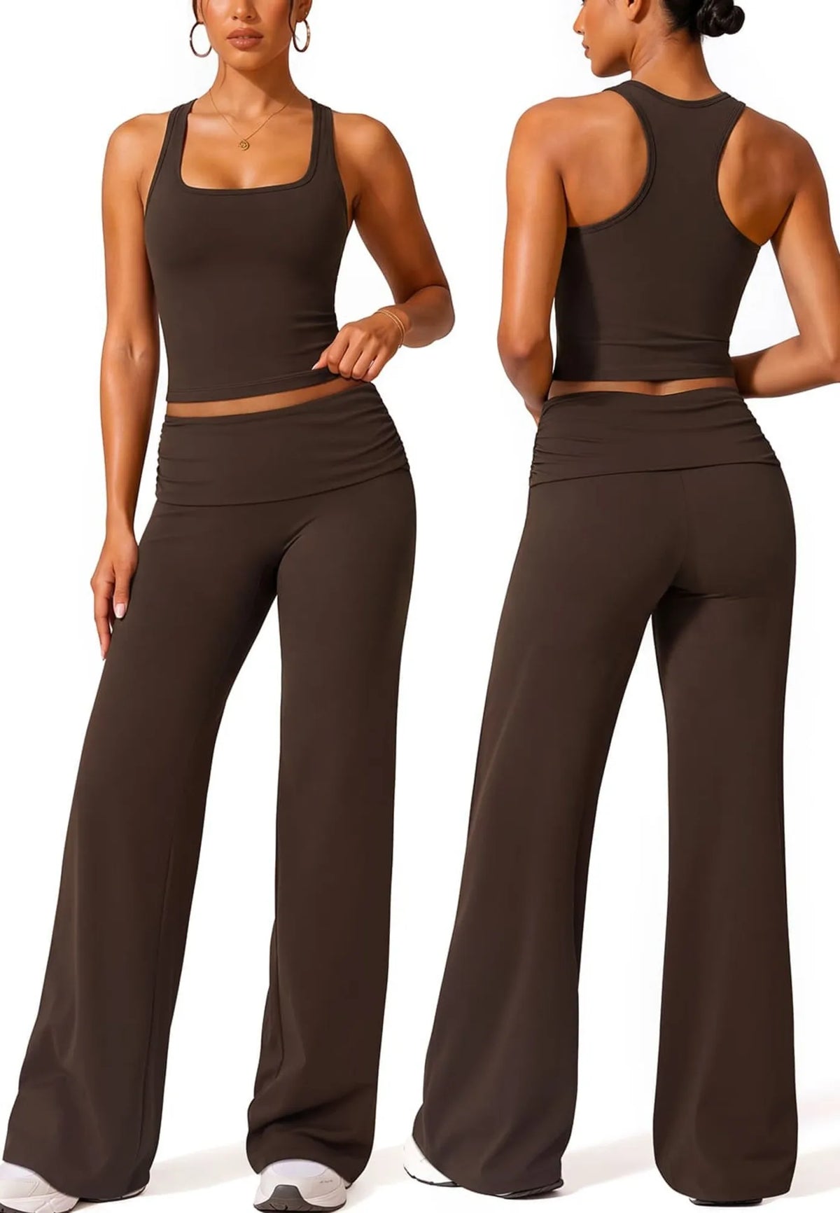 Foldover Wide Leg Workout Set