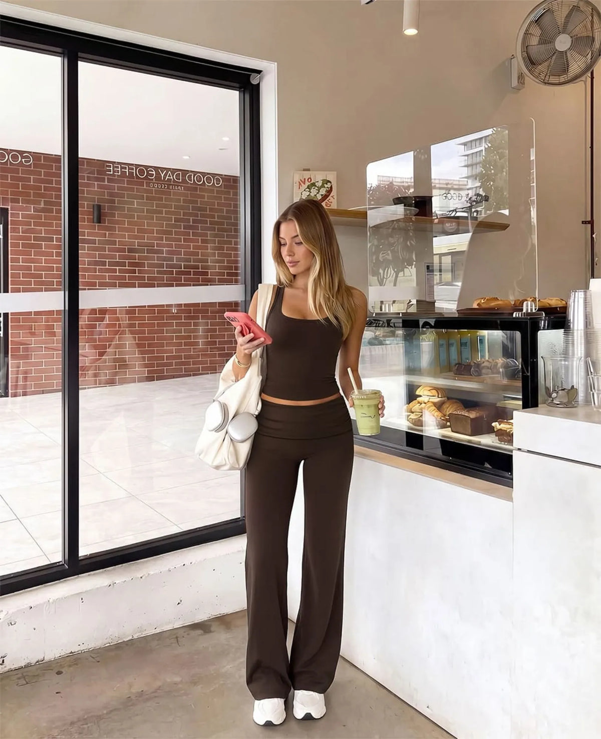 Foldover Wide Leg Workout Set