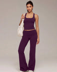 Foldover Wide Leg Workout Set