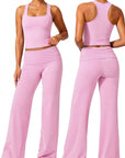 Foldover Wide Leg Workout Set