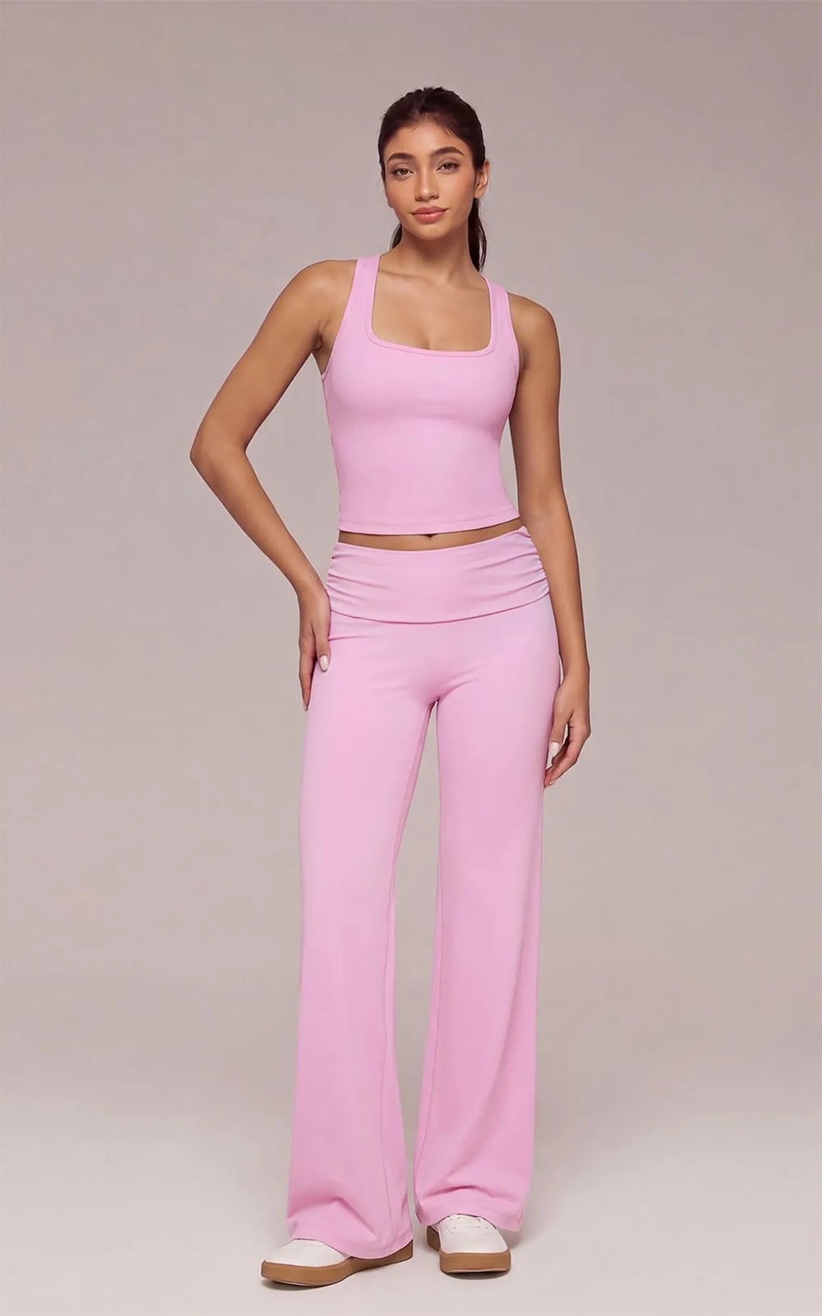 Foldover Wide Leg Workout Set