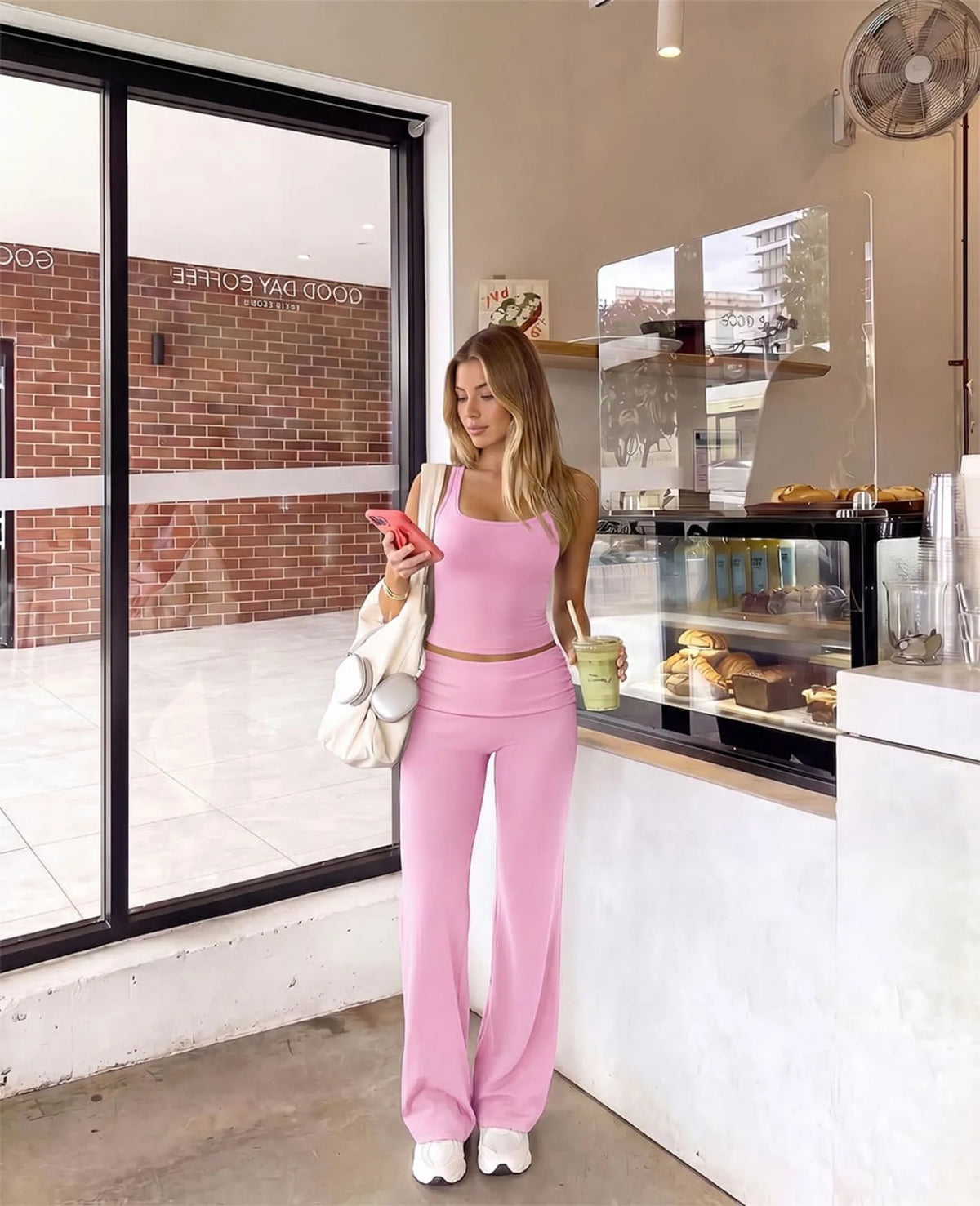 Foldover Wide Leg Workout Set