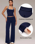 Foldover Wide Leg Workout Set