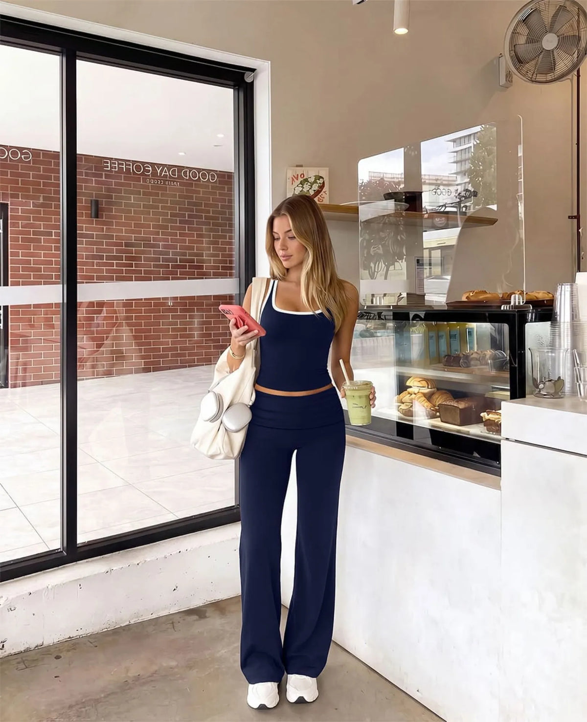 Foldover Wide Leg Workout Set