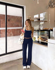 Foldover Wide Leg Workout Set