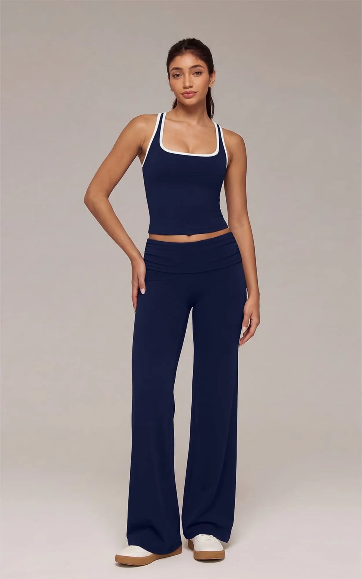 Foldover Wide Leg Workout Set