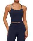 Y-Back Pilates Ruffle-Trim Workout Set-SUUKSESS-SUUKSESS