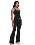 Padded Yoga Tank Flare Leggings Workout Set