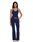 Padded Yoga Tank Flare Leggings Workout Set