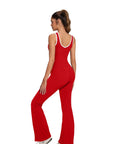 Padded Yoga Tank Flare Leggings Workout Set