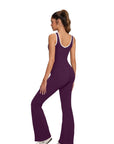 Padded Yoga Tank Flare Leggings Workout Set