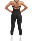 SUUKSESS Women 2 Piece Workout Sets Booty Leggings with Pockets Padded Tank Tops-SUUKSESS-Black-XS-SUUKSESS