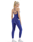 SUUKSESS Women 2 Piece Workout Sets Booty Leggings with Pockets Padded Tank Tops-SUUKSESS-SUUKSESS