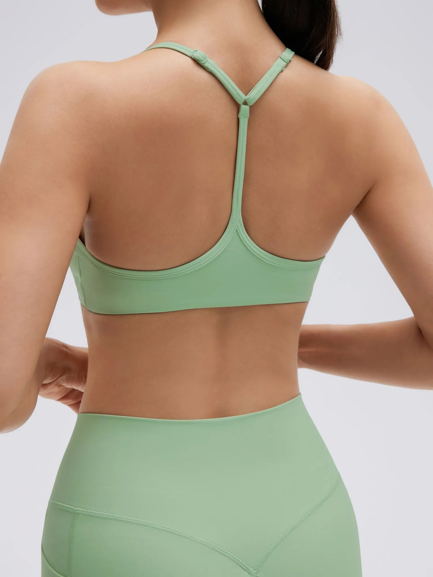 SUUKSESS Workout Sets for Women Y Back Sports Bras Padded Racerback Low Impact Thin Strap Top Biker Shorts with Pockets-SUUKSESS-SUUKSESS