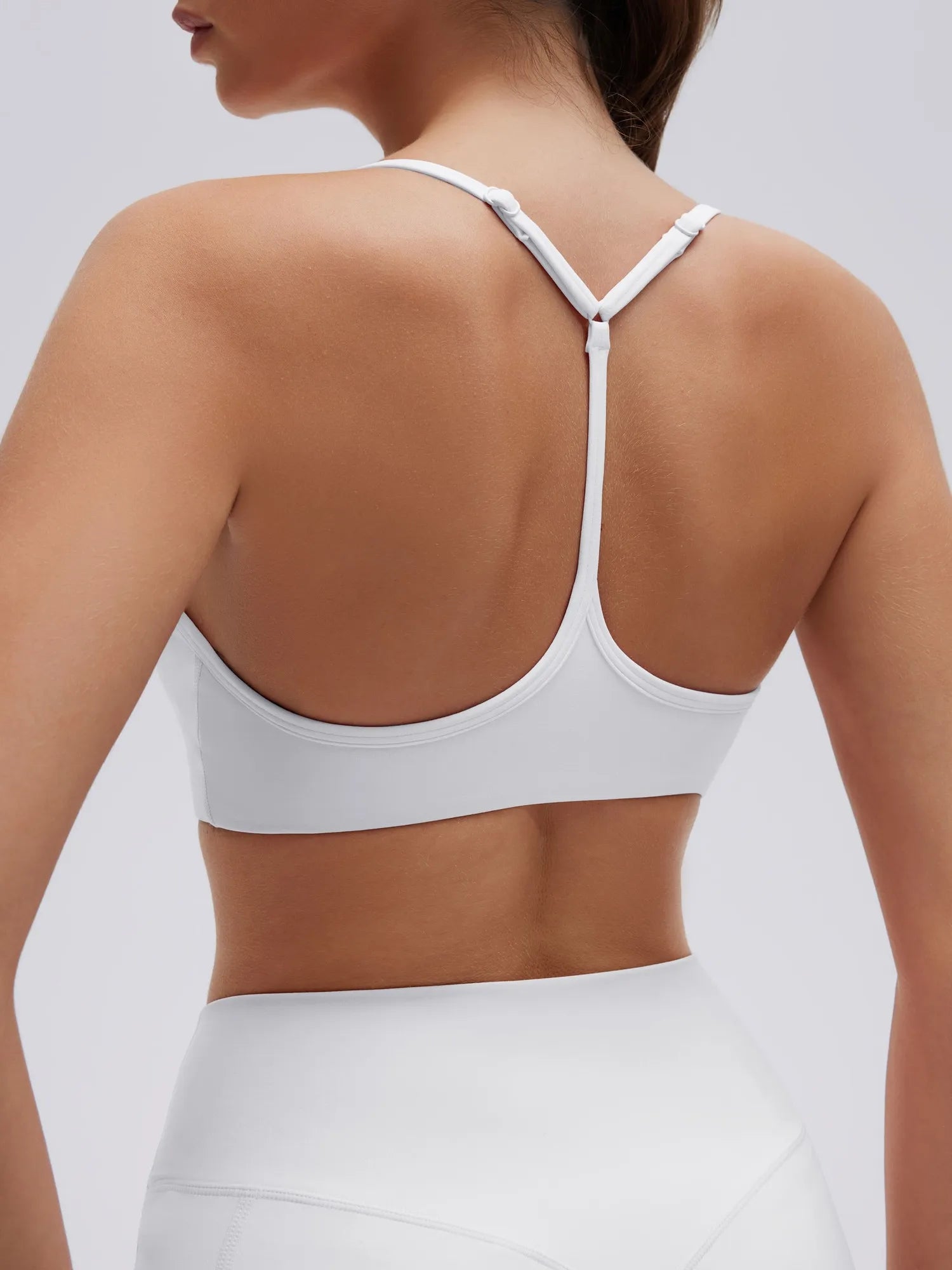 SUUKSESS Workout Sets for Women Y Back Sports Bras Padded Racerback Low Impact Thin Strap Top Biker Shorts with Pockets-SUUKSESS-SUUKSESS