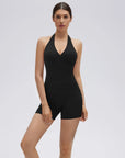 Padded Halter Open Back 2 Piece Workout Sets-SUUKSESS-SUUKSESS
