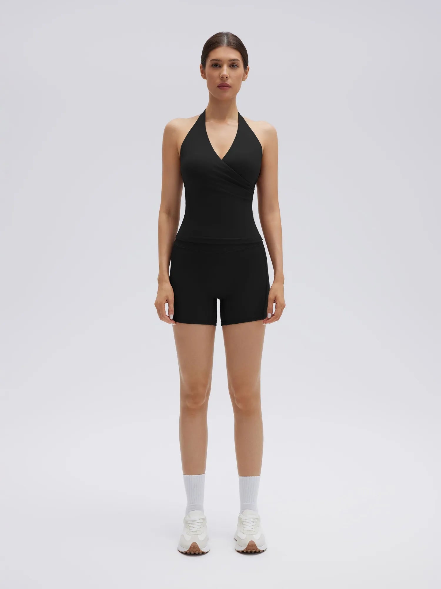 Padded Halter Open Back 2 Piece Workout Sets-SUUKSESS-SUUKSESS