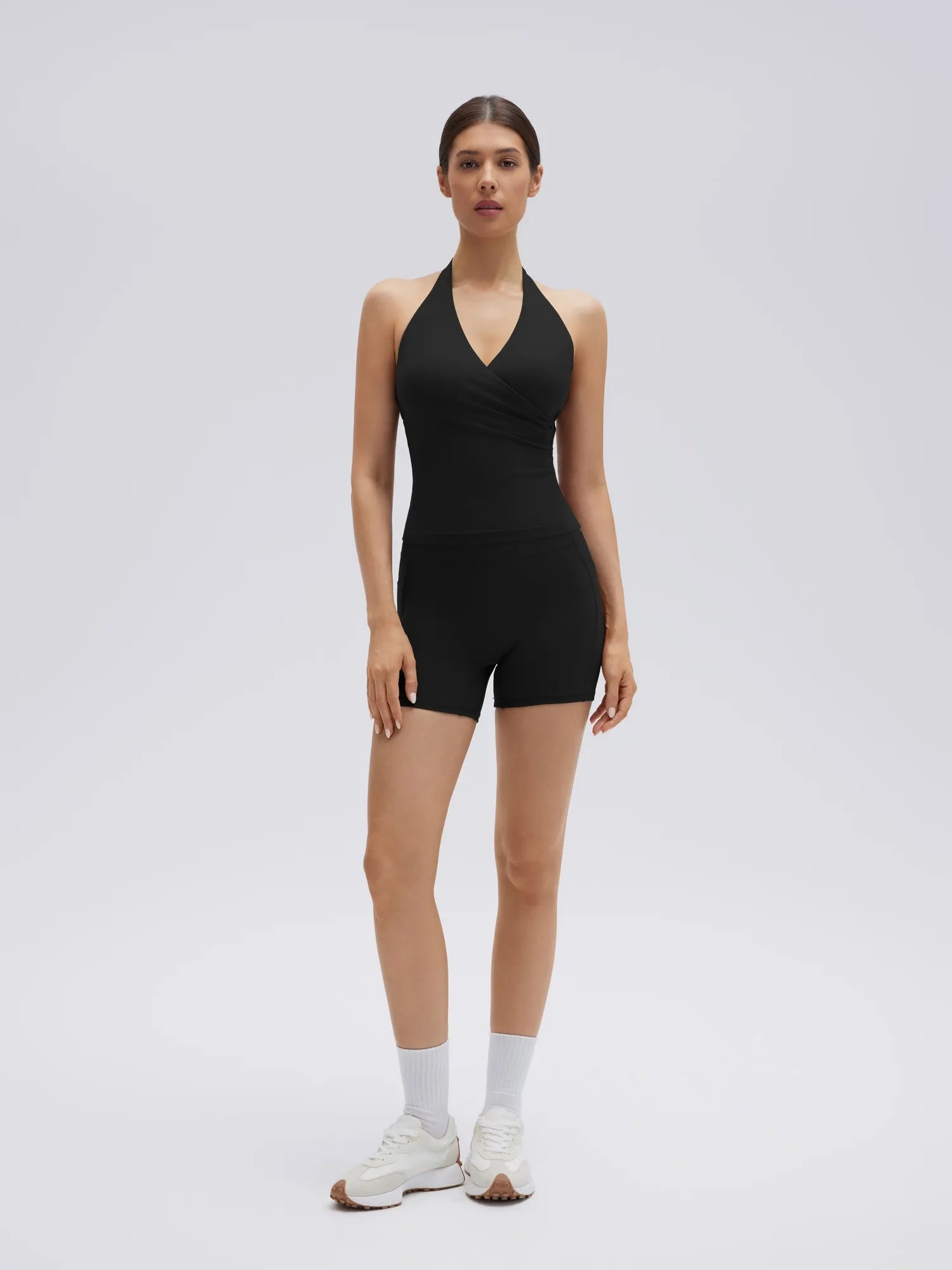 Padded Halter Open Back 2 Piece Workout Sets-SUUKSESS-SUUKSESS